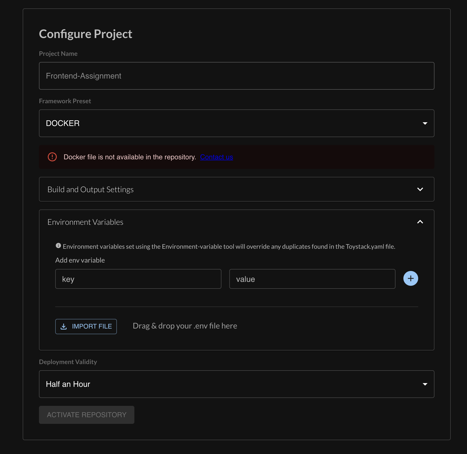Toystack Documentation